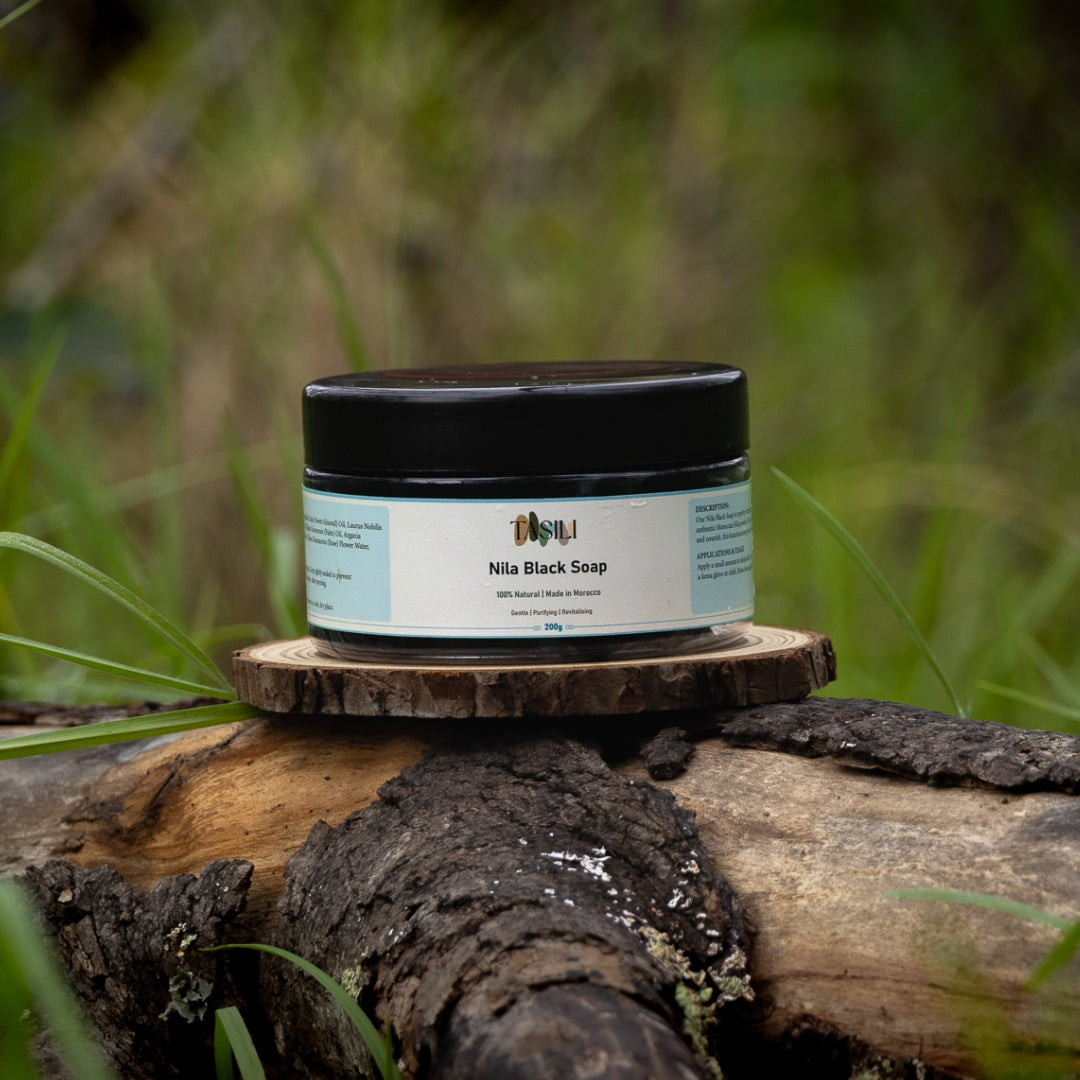 Moroccan Black Soap with Nila 200g