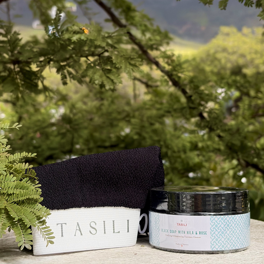 Black Soap & Glove Set
