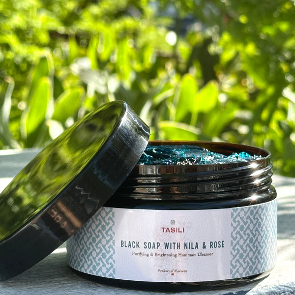 Moroccan Black Soap with Nila & Rose - 200g